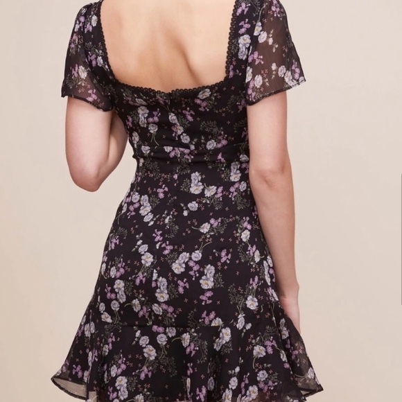 ASTR BLACK FLORAL DRESS - Picture 4 of 11